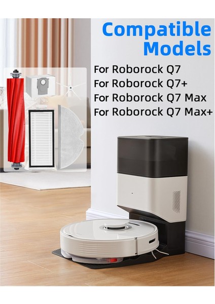 Roborock Q7/ Q7+/q7 Max/q7 Max+ Elektrikli Süpürge Aksesuarları, Ana Yan Fırçalar Hepa Filtreler Paspas Bezi Toz Torbaları (Yurt Dışından) fiyatları