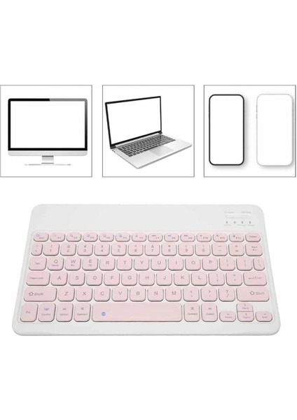 Bluetooth Şarj Edilebilir Mini Q Klavye Kablosuz Taşınabilir modelleri