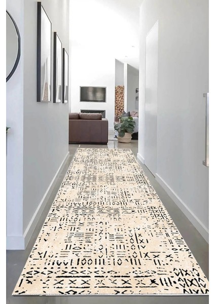 Dijital Kaymaz Yıkanabilir Modern Iskandinav Salon Halısı Mutfak Halısı Koridor Halı Yolluk DC-4166