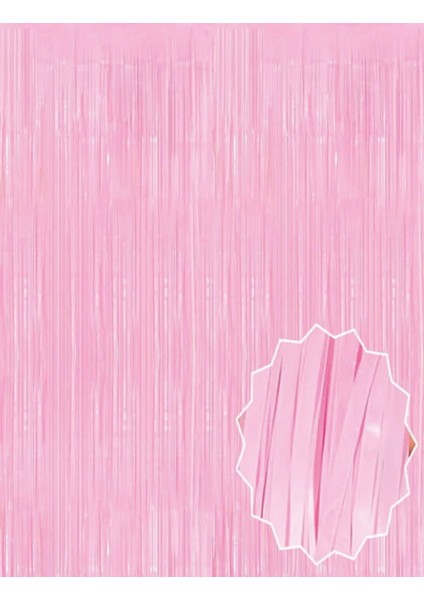 Bfs Soft Pembe Püsküllü Kapı Perdesi - Parti, Baby Shower, Cinsiyet Partisi 1x2 M fiyatları