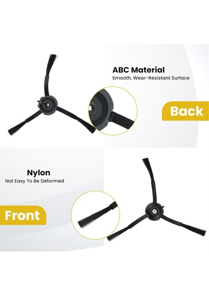 Roborock S8 Pro Ultra, S7 Max Ultra, Qrevo, Qrevo Slim, Seri Parçaları Için 4 Adet Yan Fırça Değişimi (Yurt Dışından) fırsatları