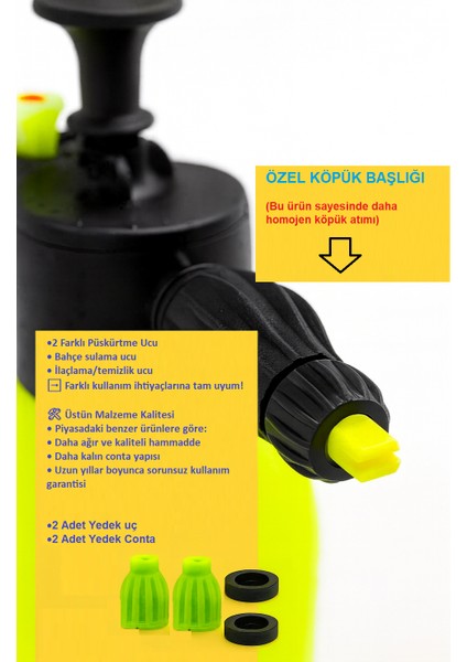 Köpük Atıcı Araç Yıkama Pompası 2 Litre