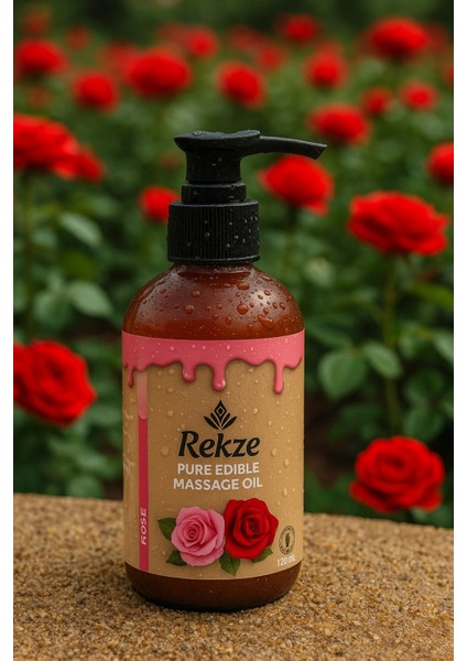 3 Adet Gül Aromalı Yenilir Yenilir Vücut Masaj Yağı 120 ml fırsatları