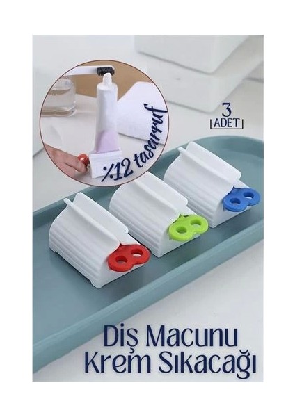 Bfs Diş Macunu Krem Sıkacağı 3 Lü Set Tuppo Design