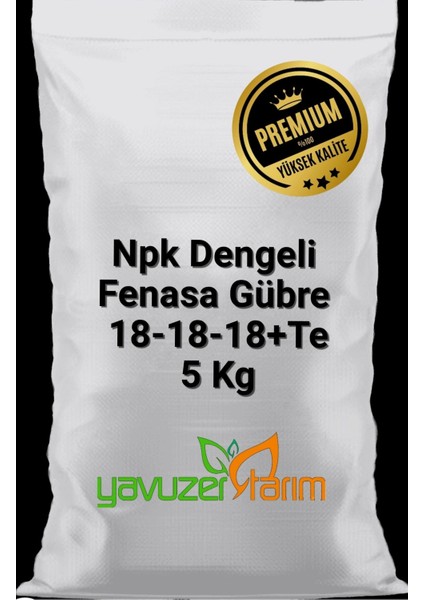 Gübre 18 1818 +Te Npk Drt. Tarsa Damlama Gübresi Yavuzer Tarım Gübre 5 kg