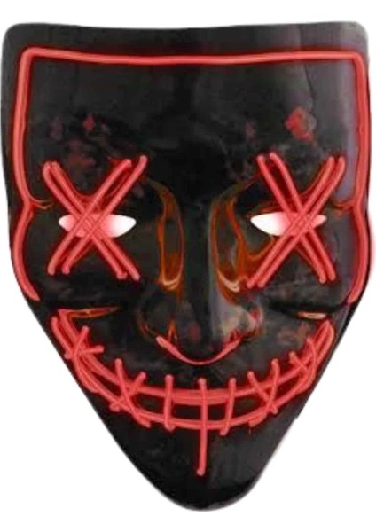 Hallowen Parti Maskesi Neon LED Işıklı Maske 3 Modlu Cadılar Bayramı Maskesi modelleri