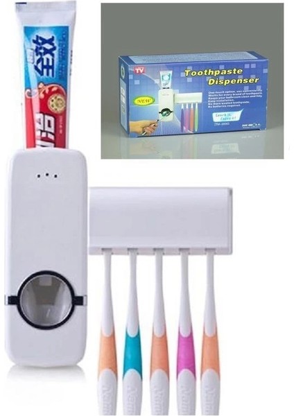 Bfs Otomatik Diş Macunu Sıkacağı ve 5 Adet Diş Fırası Tutacağı Diş Fırçalığı