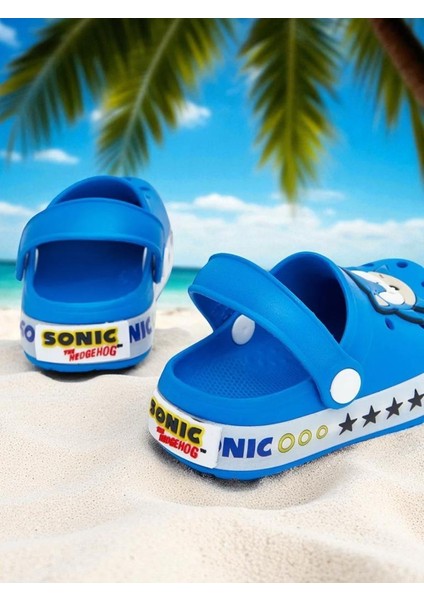 Erkek Çocuk Kaymaz Taban Sonic Figürlü Işıklı Plaj Havuz Terliği Sandaleti fırsatları
