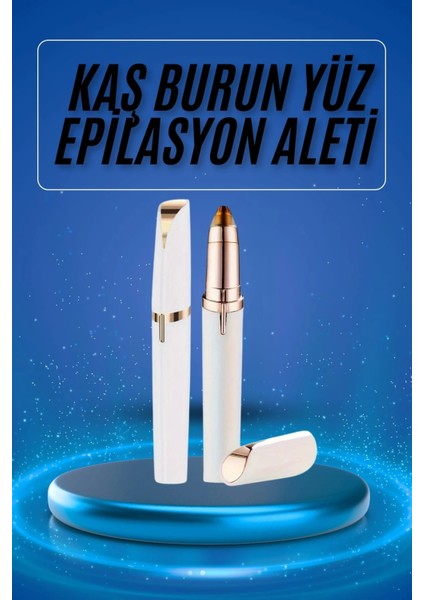 Kaş Bıyık Epilasyon Aleti Ince Uçlu Yüz Için Tüy Alıcı Pilli