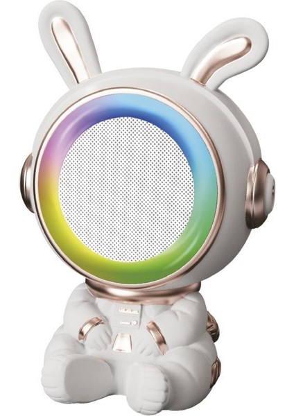 Kıdmıc-05 Beyaz Rgb Tavşan Figürlü Mikrofonlu Karaoke Bluetooth Hoparlör fiyatları