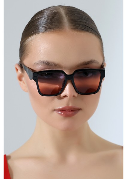 Kadın Kare Siyah Degrade UV400 Güneş Gözlüğü Garson Boy 23047-1 C2 Deg fiyatları