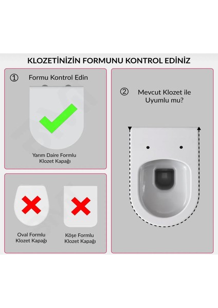 Klozet kapağı termoplastik yavaş kapanan yarım daire formlu fiyatları