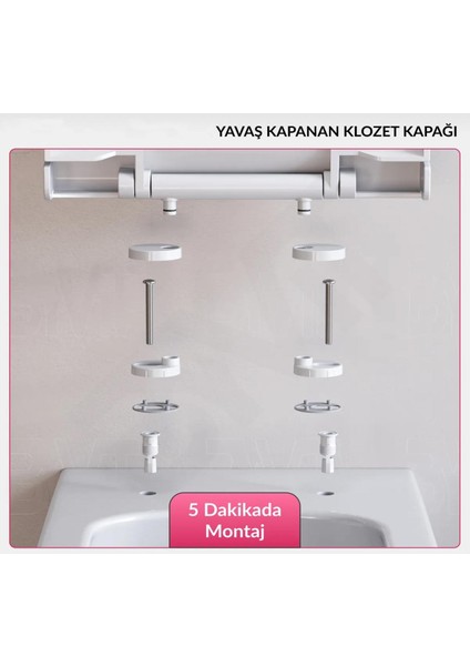 Klozet kapağı termoplastik yavaş kapanan yarım daire formlu fırsatları