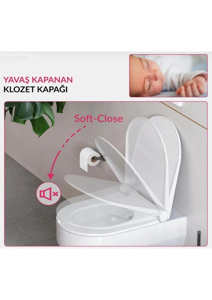 Klozet kapağı termoplastik yavaş kapanan yarım daire formlu indirimleri