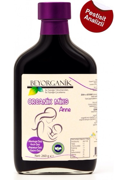 ORGANİK Emziren Anne Miks 260gr (Pestisit ve Ağır Metal Analizli)