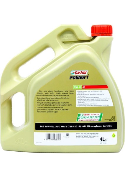 Power 1 4t 10w-40 Motosiklet Yağı 4 Lt fiyatları