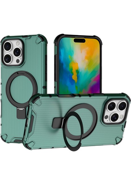 IPhone 16 Pro Telefon Kılıfı, Manyetik Darbeye Dayanıklı Telefon Kılıfı Kapağı ve Halka Tutucu IPhone 16 Pro (Yurt Dışından)