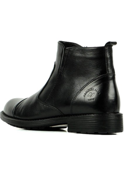 Merdane Hakiki Deri Siyah Parlak Erkek Bot & Bootie 16740-M modelleri