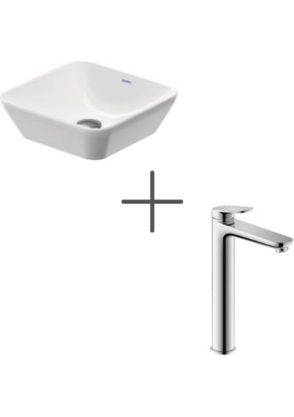 D-Neo 40 cm Kare Çanak Lavabo ve Wave Lavabo Bataryası Xl