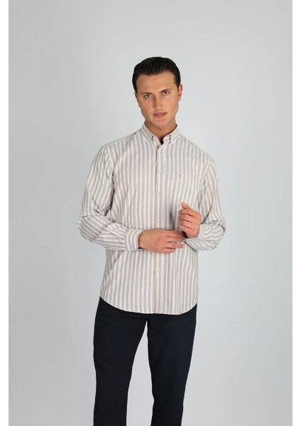 LM1485 R 750 Kahve Erkek Gömlek