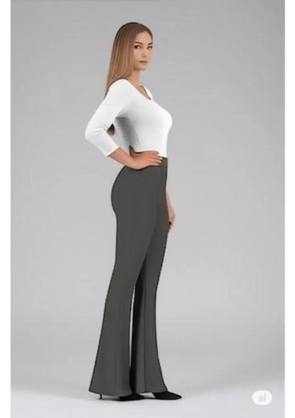 Scuba Krep Önü Çımalı Ispanyol Paça Pantolon fiyatları