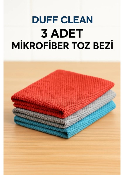 Yeni Nesil Mikrofiber Profesyonel Iz Bırakmayan Temizlik Bezi 3 Adet 30*30 cm