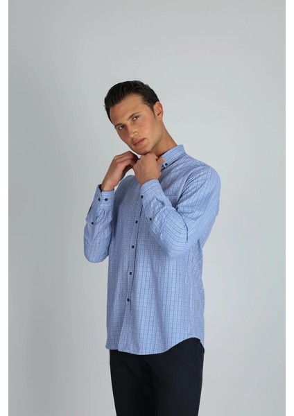LM1479 R 563 K.mavi Erkek Gömlek modelleri