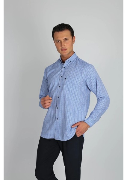 LM1479 R 563 K.mavi Erkek Gömlek
