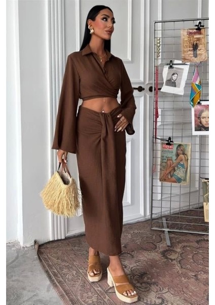 Eteği Büzgülü Crop Takım indirimleri