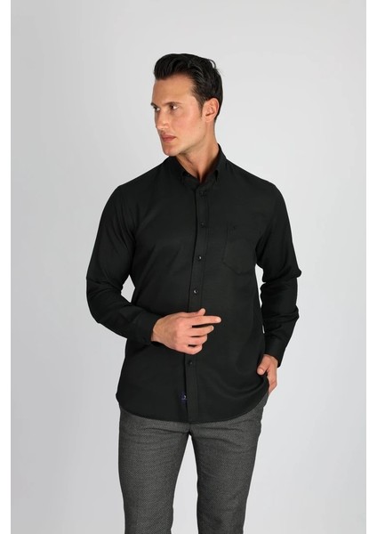Oxf R 500 Siyah Erkek Gömlek