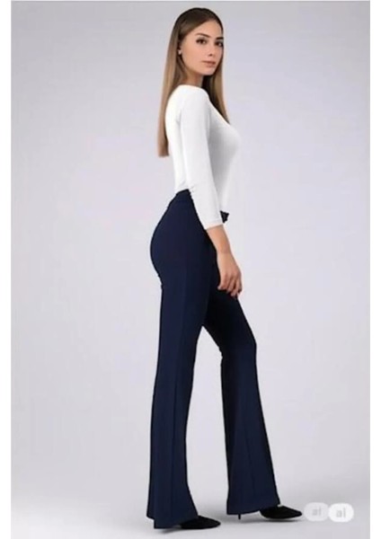Scuba Krep Önü Çımalı Ispanyol Paça Pantolon fiyatları