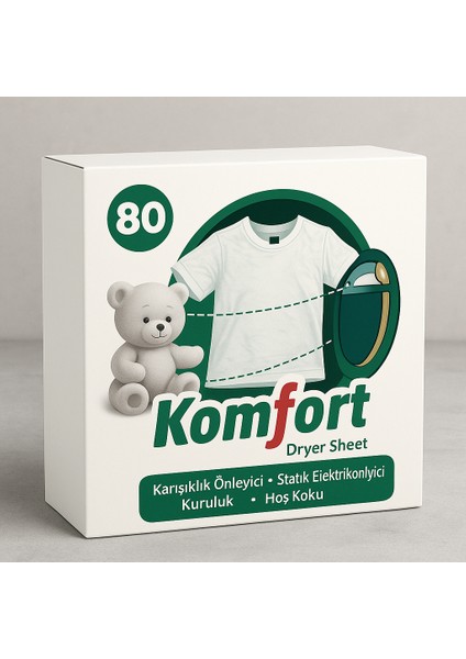 Kırışı Önleyici Yumuşatıcısı Kurutma Makinesi Mendili 80 Kullanımlık fiyatları