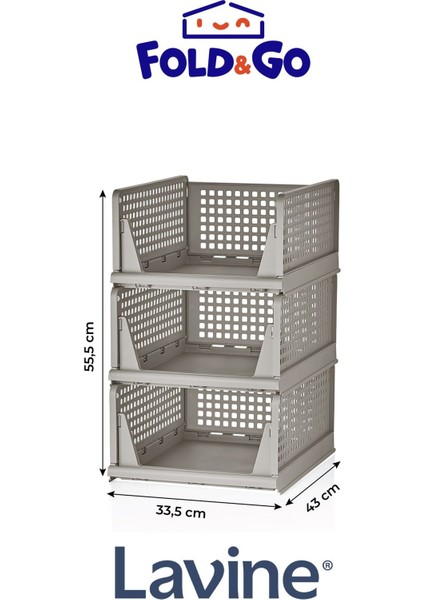 (3 Adet) Lavine Fold&go Çok Amaçlı Kayar Raf Dolap Içi Kıyafet ve Ev Aksesuarı Düzenleyici ”toprak” fiyatları