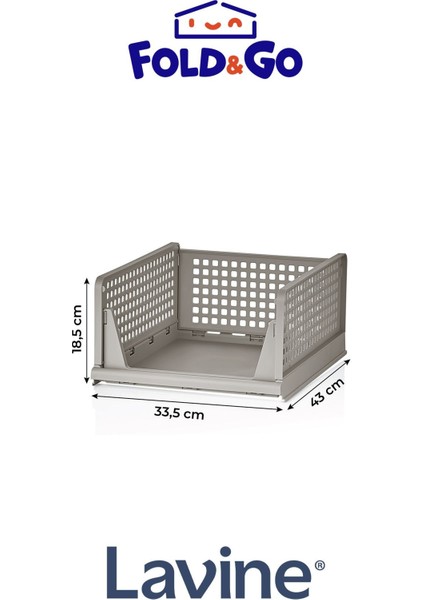 (3 Adet) Lavine Fold&go Çok Amaçlı Kayar Raf Dolap Içi Kıyafet ve Ev Aksesuarı Düzenleyici ”toprak” modelleri