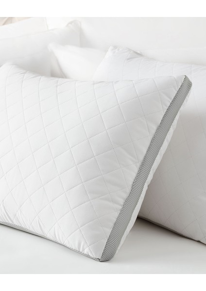 Klimalı Yastık - Beyaz/açık Gri - 50x70 Cm