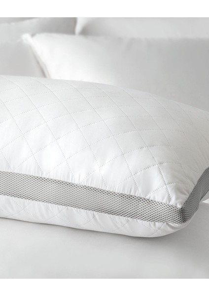Klimalı Yastık - Beyaz/açık Gri - 50x70 Cm