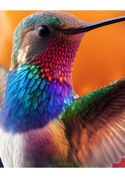 Metal Çerçeveli Gerçek Camlı Tablo Sinek Kuşu "rio" , Tablo , Salon Ofis Dekorasyon fiyatları