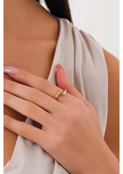 14 Ayar Altın Taşlı Çivi Yüzük indirimleri