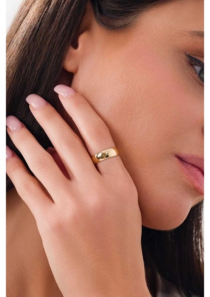 14 Ayar Altın 6mm Alyans Yüzük