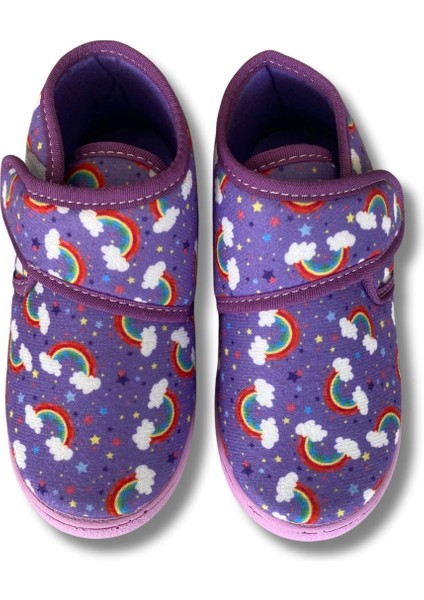 Yumuşak Pamuklu Kız Çocuk Pandufu Lila/gökkuşağı