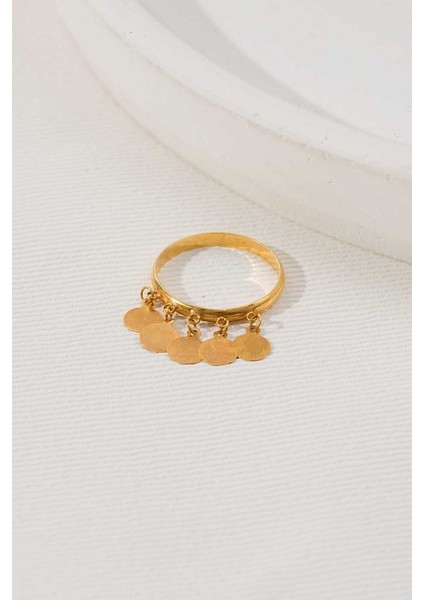 14 Ayar Altın Pullu Yüzük modelleri