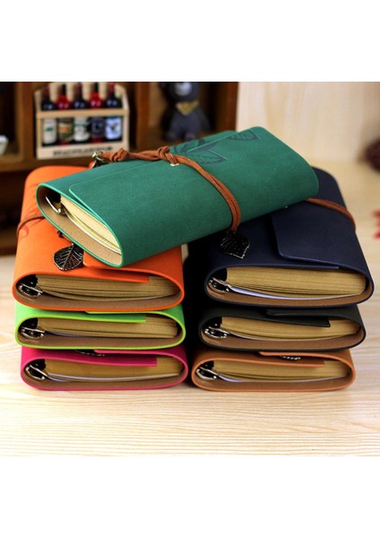 Yaprak Baskılı Deri Kapaklı Özel Tasarım Hediyelik Deri Kaplı Ajanda Anı Defteri Not Defteri Siyah 14X11CM indirimleri