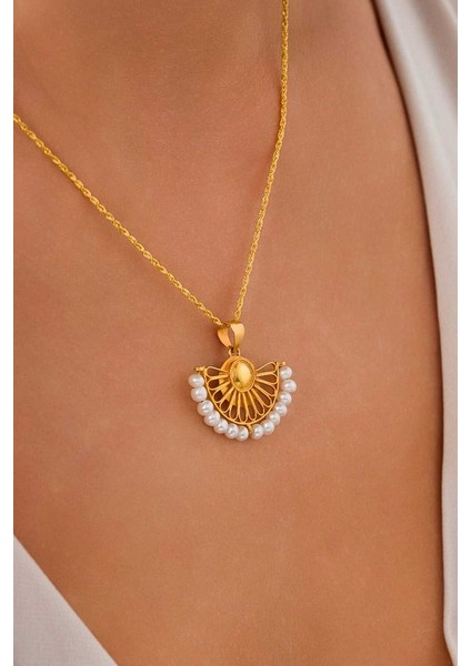 14 Ayar Altın Yelpaze Kolye fiyatları