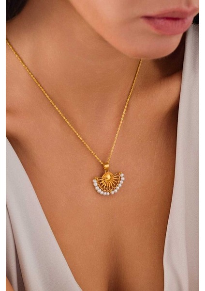 14 Ayar Altın Yelpaze Kolye fırsatları