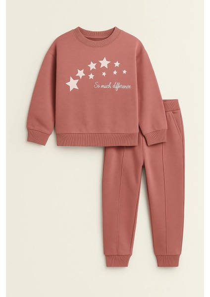 Yıldız Baskılı Kız Çocuk Takım 20452 fiyatları