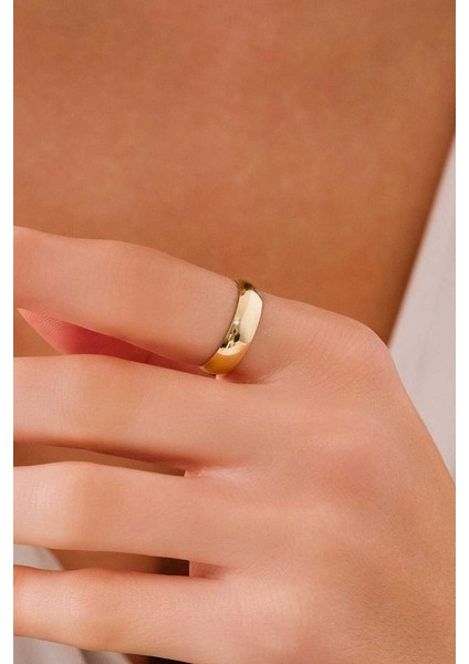 14 Ayar Altın 5mm Alyans Yüzük