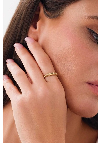 14 Ayar Altın Sarmal Yüzük