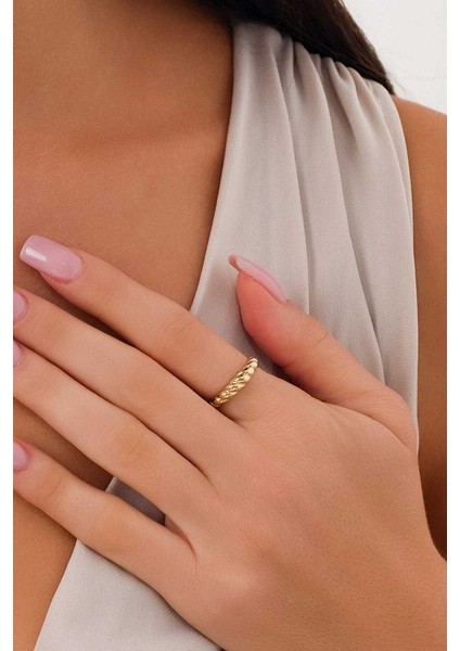 14 Ayar Altın Sarmal Yüzük fırsatları