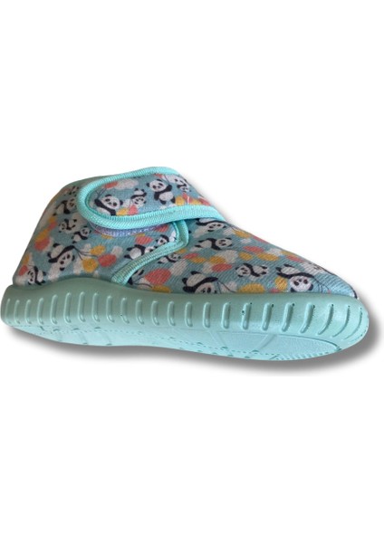 Yumuşak Pamuklu Unisex Çocuk Pandufu Yeşil/panda indirimleri