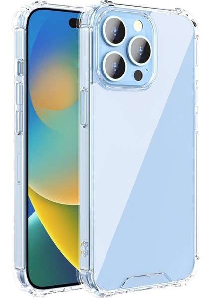iPhone 14 Pro Max Uyumlu Köşe Korumalı Premium Şeffaf Kılıf
